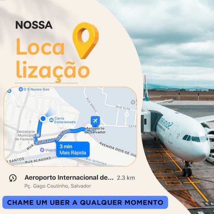 Cobertura Climatizada Com Suite A 2Km Do Aeroporto De Salvador E Praias Lauro de Freitas Exterior foto